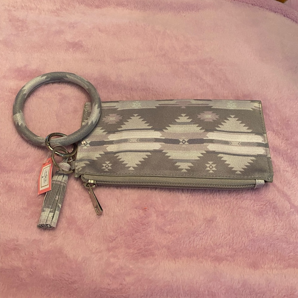 Simply southern gray wristlet